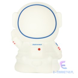 Lampka nocna dla dzieci silikonowa 8 LED USB biała astronauta