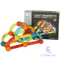 Klocki magnetyczne LED magnetic sticks duże patyczki świecące dla małych dzieci 52 elementy