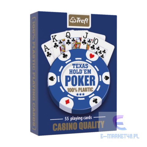 MUDUKO Trefl karty do gry Poker 100% plastik 55szt.