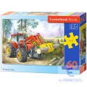 Puzzle układanka 60 elementów Ciągnik z chwytakiem 5+ CASTORLAND