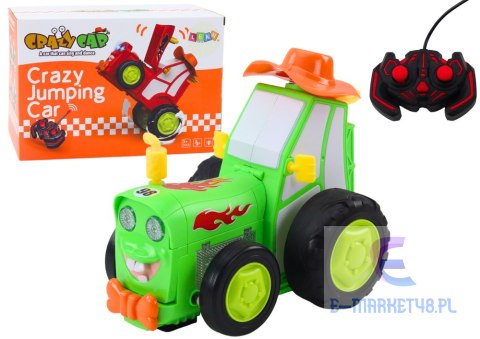 Zdalnie Sterowany Skaczący Traktor R/C Zielony