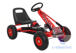 Gokart Czerwony A-15 Pompowane Koła