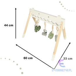 Stojak drewniany pałąk edukacyjny gimnastyczny dla niemowląt zawieszki
