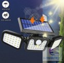 Lampa solarna LED potrójna czujnik ruchu i zmierzchu