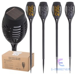 Lampy solarne ogrodowe pochodnie 12LED 4szt.